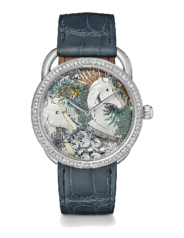 愛(ài)馬仕絲巾成為表盤亮點(diǎn),把「愛(ài)馬仕藝術(shù)絲巾」圖騰收進(jìn)表盤-復(fù)刻表