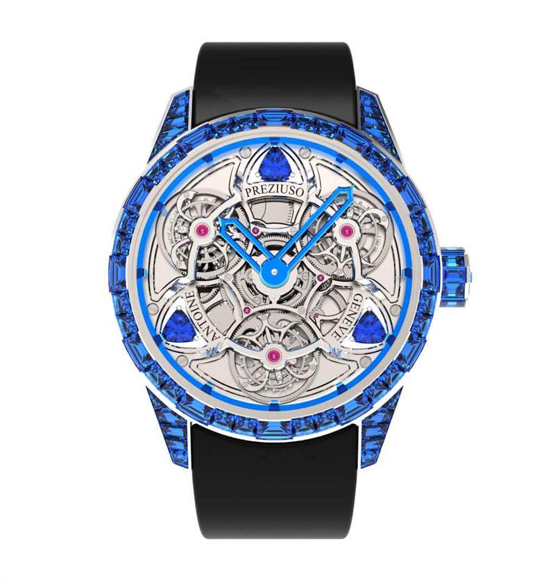 介紹:Antoine Preziuso TTR3 藍(lán)色均衡器頻率手表-復(fù)刻表