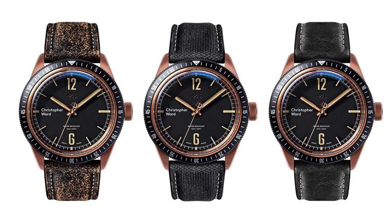 克里斯托弗-沃德C65黑金限量版潛水表-復(fù)刻表