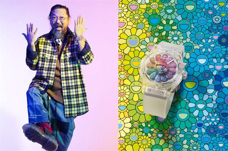 宇舶恒寶Hublot Classic Fusion Takashi Murakami Sapphire Rainbow 會旋轉的彩虹太陽花-復刻表