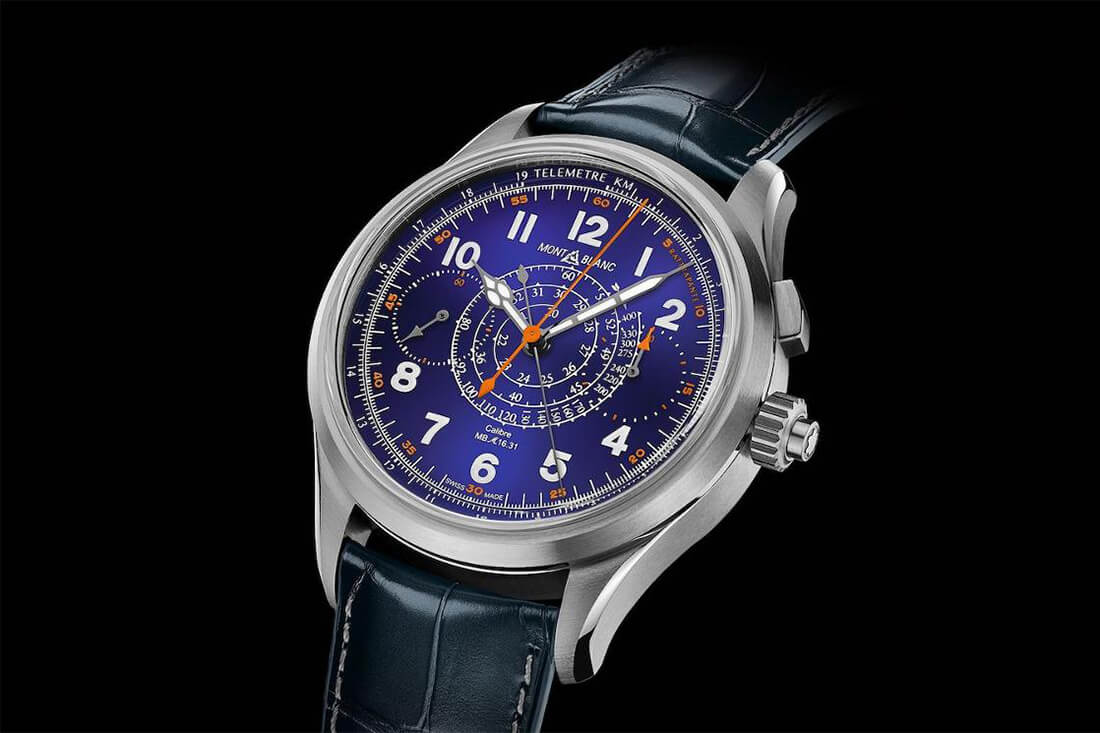 萬寶龍1858帶測速儀和遙測儀的追針計時表限量版 100枚-復(fù)刻表