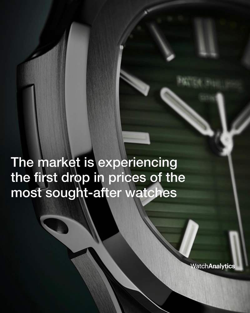 AP皇家橡樹和PP金鷹兩大熱門運動表,它們的市場行情自從2022年3月初以后開始由高峰往下走,目前平均價格至少降低7.3%。 (IG@watchanalytics) AP皇家橡樹、PP金鷹運動手表行情插水單月急跌7.3%揭市場崩盤?-復(fù)刻表