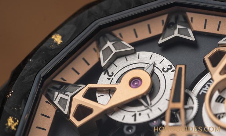 為這道剛硬厚實(shí)的輪廓，撒金｜Corum Admiral 45海軍上將飛行陀飛輪鏤空自動(dòng)腕表-復(fù)刻表