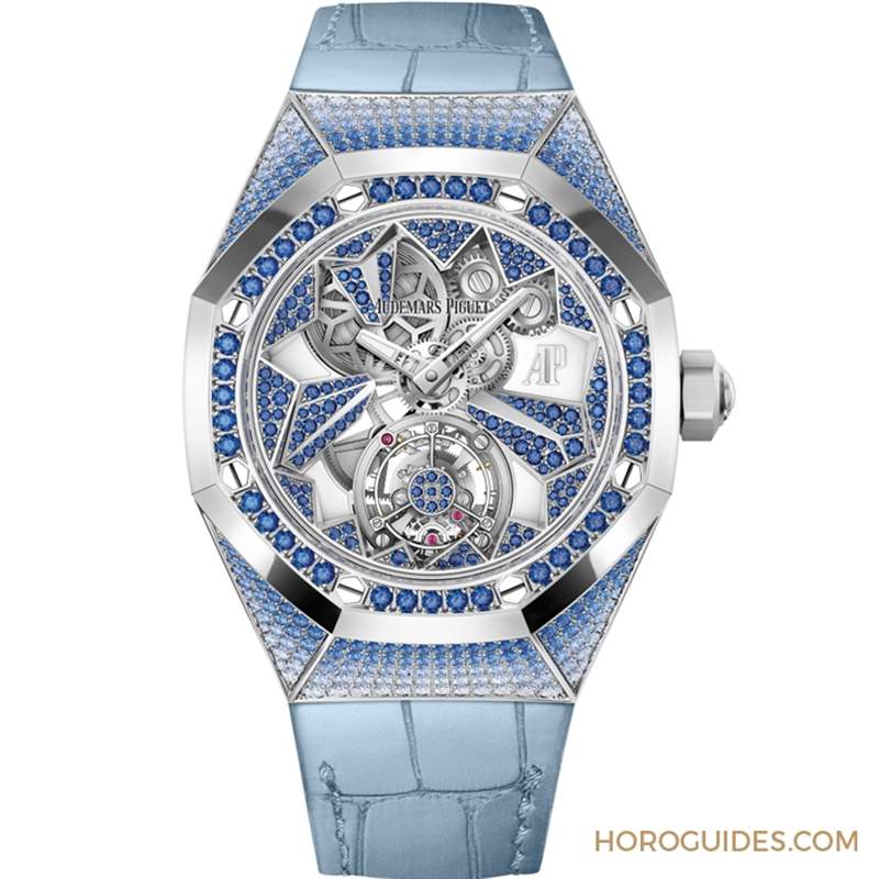 冰藍版VS.彩虹版,愛彼皇家橡樹概念系列飛行陀飛輪腕表新作寶石滿鑲閃耀登場-復刻表