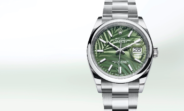 熱帶風(fēng)情上場!ROLEX Datejust 36棕櫚葉面盤-復(fù)刻表