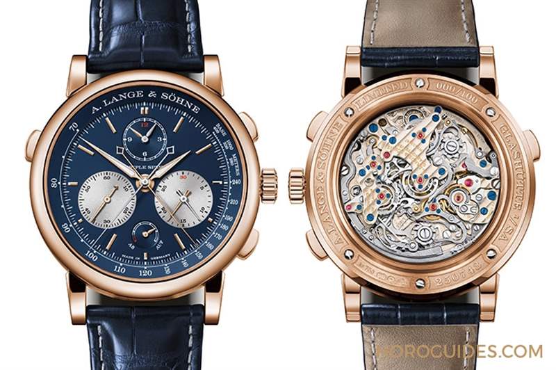 朗格Triple Split三追針計(jì)時(shí),推出貴氣藍(lán)金新色-復(fù)刻表
