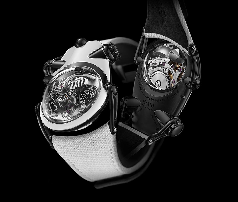 MB&F鐘表機器N°10熊貓-洛朗·費里爾方形微型轉子逆向-復刻表