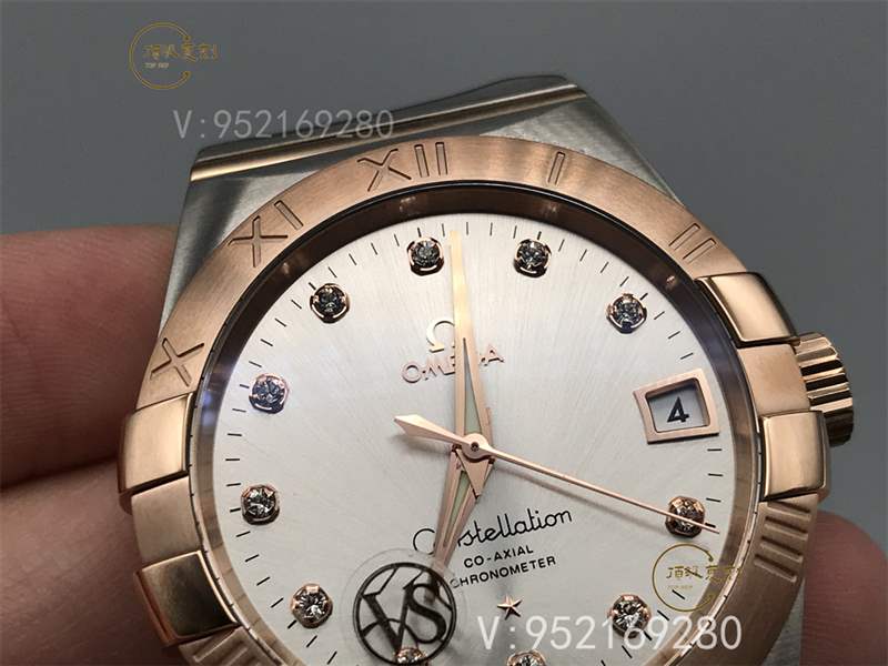 VS廠歐米茄星座間枚金鉆釘做工怎么樣123.20.38.21.52.001-復刻表