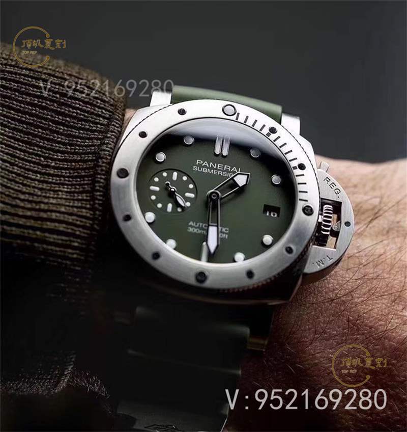 VS廠沛納海pam1055綠海魂復(fù)刻做工怎么樣,別具一格的軍綠色-復(fù)刻表