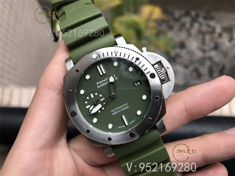 VS廠沛納海pam1055綠海魂復(fù)刻做工怎么樣,別具一格的軍綠色-復(fù)刻表
