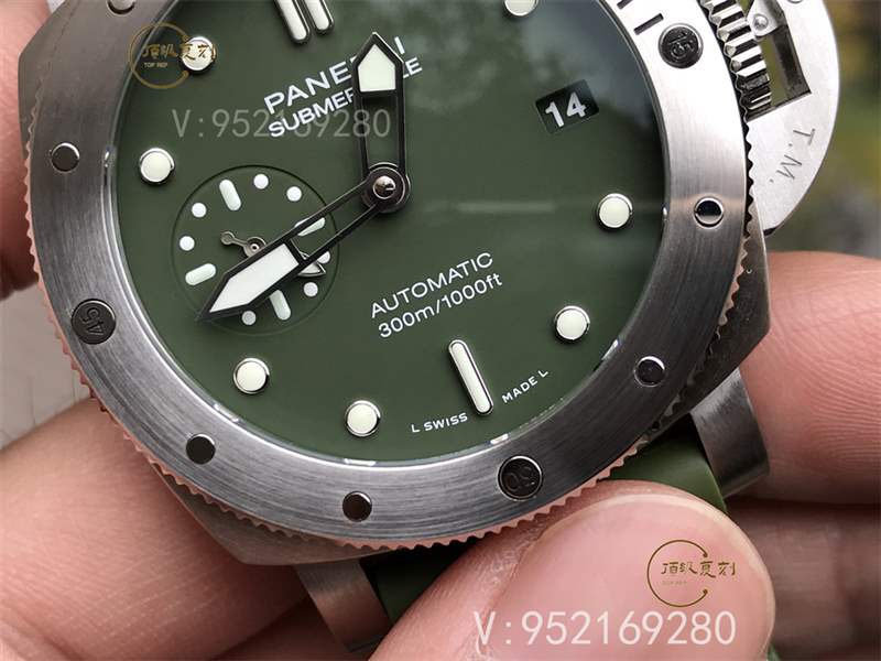 VS廠沛納海pam1055綠海魂復(fù)刻做工怎么樣,別具一格的軍綠色-復(fù)刻表