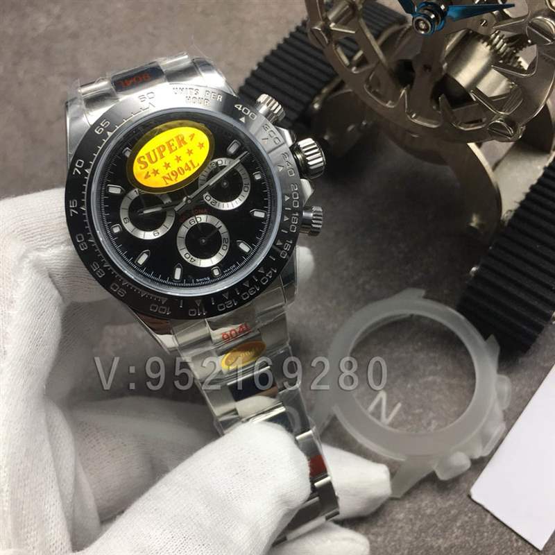 N廠迪通拿V3版「4130機芯」黑鋼迪116500LN陶瓷圈黑面表盤-復刻表