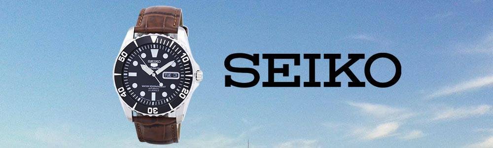 精工 5 運動自動 23 珠寶比例棕色皮革 SNZF17J1-LS7 男士手表-復刻表