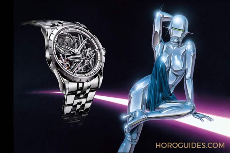 這款自動盤轉起來很迷幻！Roger Dubuis攜手空山基推出Excalibur Sorayama Monobalancier腕表-復刻表