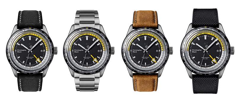 英國(guó)小眾品牌Christopher Ward C65 GMT Worldtimer復(fù)古手表-復(fù)刻表