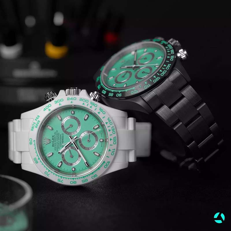 Rolex Daytona綠面陶瓷改裝手表登場Biscay Green配色-復(fù)刻表