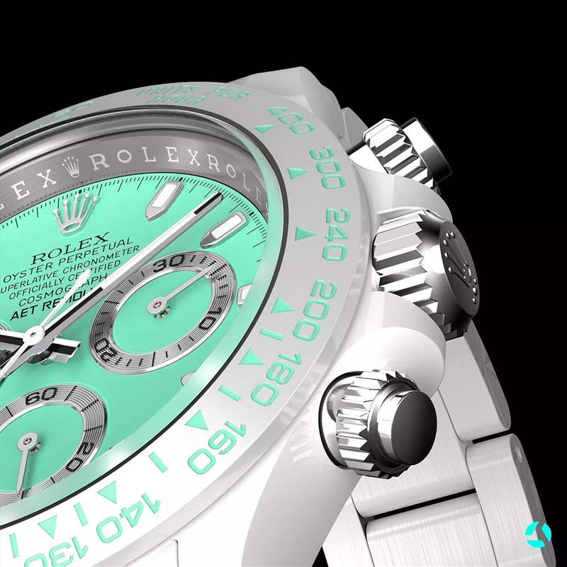 Rolex Daytona綠面陶瓷改裝手表登場Biscay Green配色-復(fù)刻表