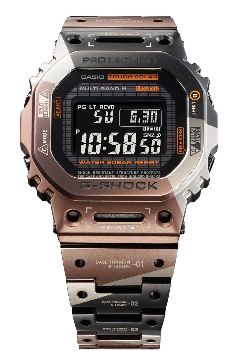 G-SHOCK將VR風格融入經典款手表鈦金屬幾何迷彩營造未來軍事感-復刻表