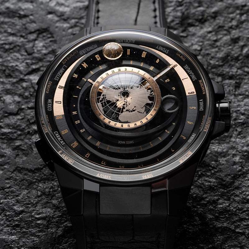 從上帝視角看天文奧秘!雅典表Blast月之狂想世界時區(qū)腕表-復刻表