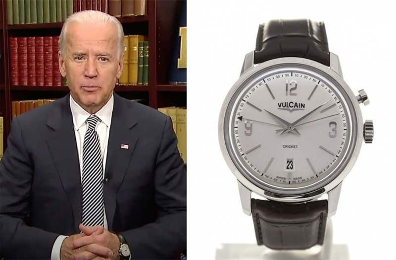 Vulcain 50s Presidents' Watch Automatic Steel 【特朗普vs拜登】美國總統候選人腕上會戴什么表?-復刻表