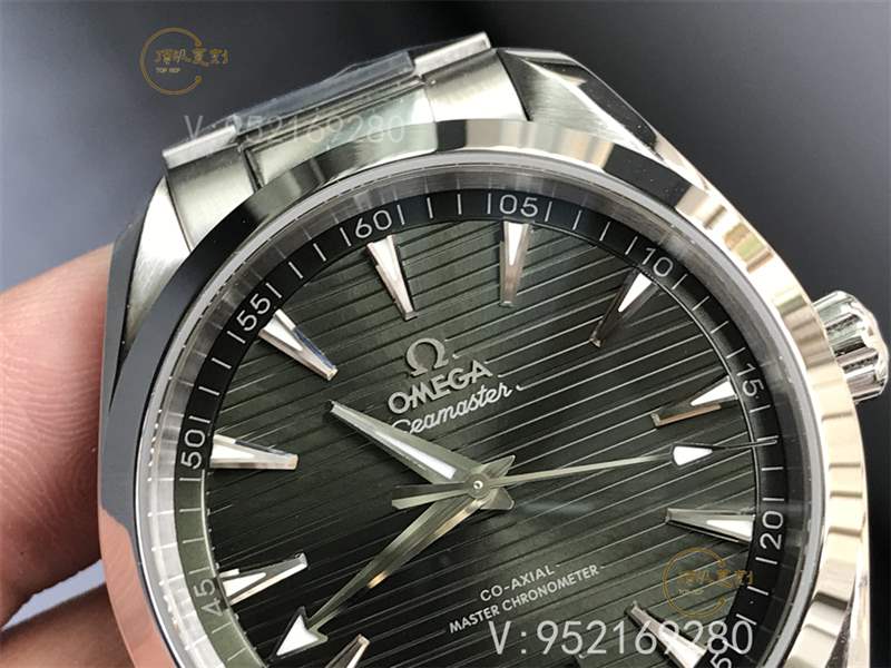 VS廠歐米茄海馬150柚木綠盤復刻做工怎么樣-逢綠必火Aqua Terra新配色-復刻表