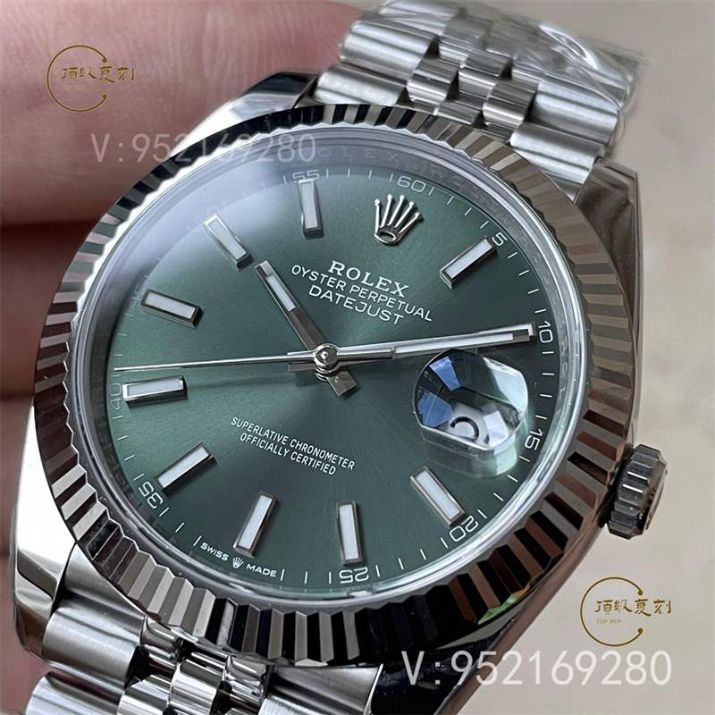 c廠(clean廠)勞力士日志126334薄荷綠盤(pán)41mm復(fù)刻表做工怎么樣-復(fù)刻表