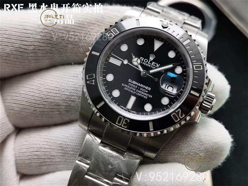 RXF廠勞力士黑水鬼復(fù)刻表對(duì)比正品怎么樣-復(fù)刻表