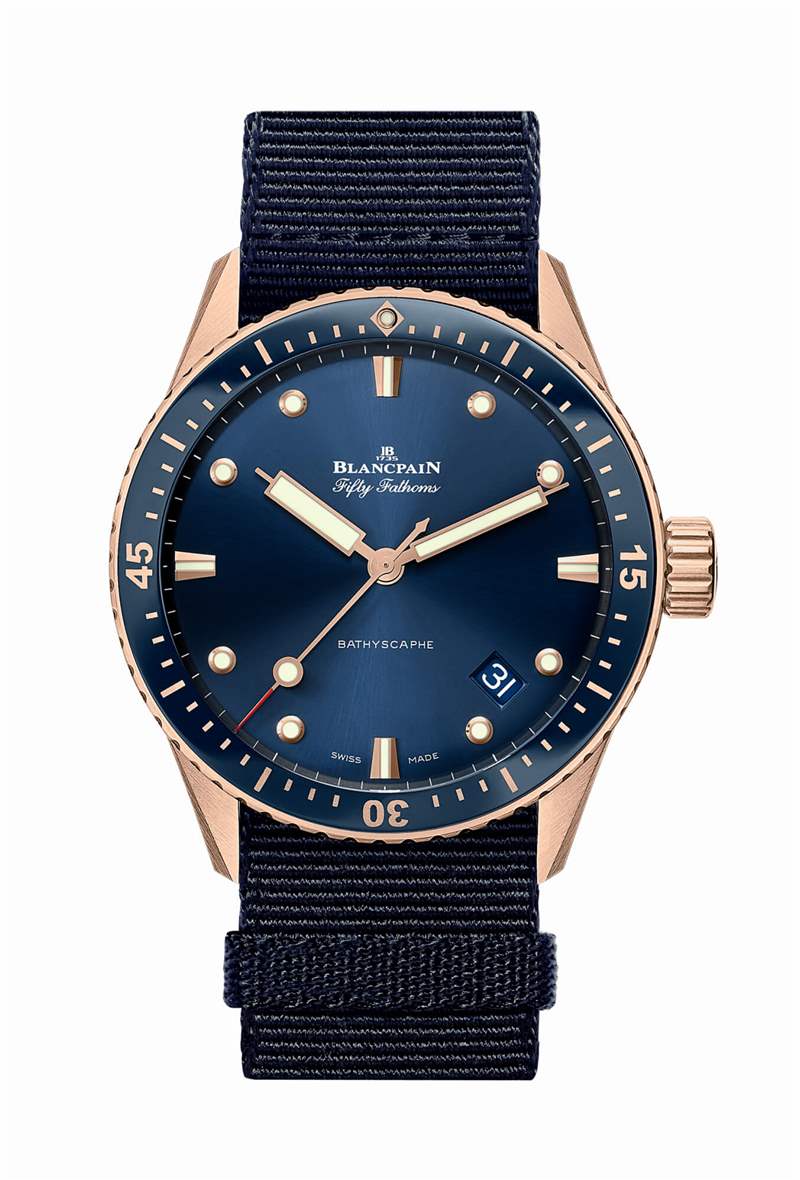 寶珀5000Sedna Gold五十噚深海潛水艇-復刻表