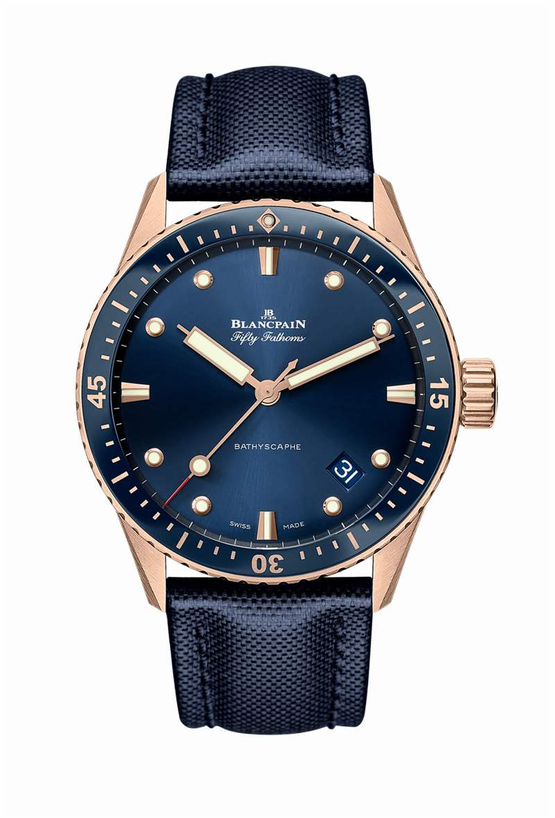 寶珀5000Sedna Gold五十噚深海潛水艇-復刻表