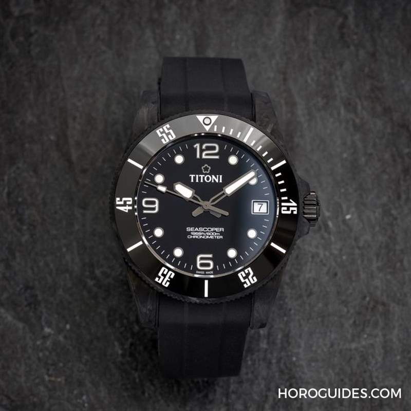 夏末黑魂大魔王來襲TITONI Seascoper CarbonTech 彩虹圈大升級-復刻表