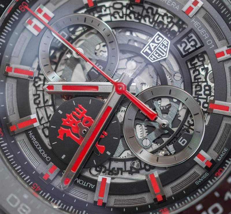 泰格豪雅 Carrera Heuer 01 Manchester United Red Devil 手表上手-復刻表