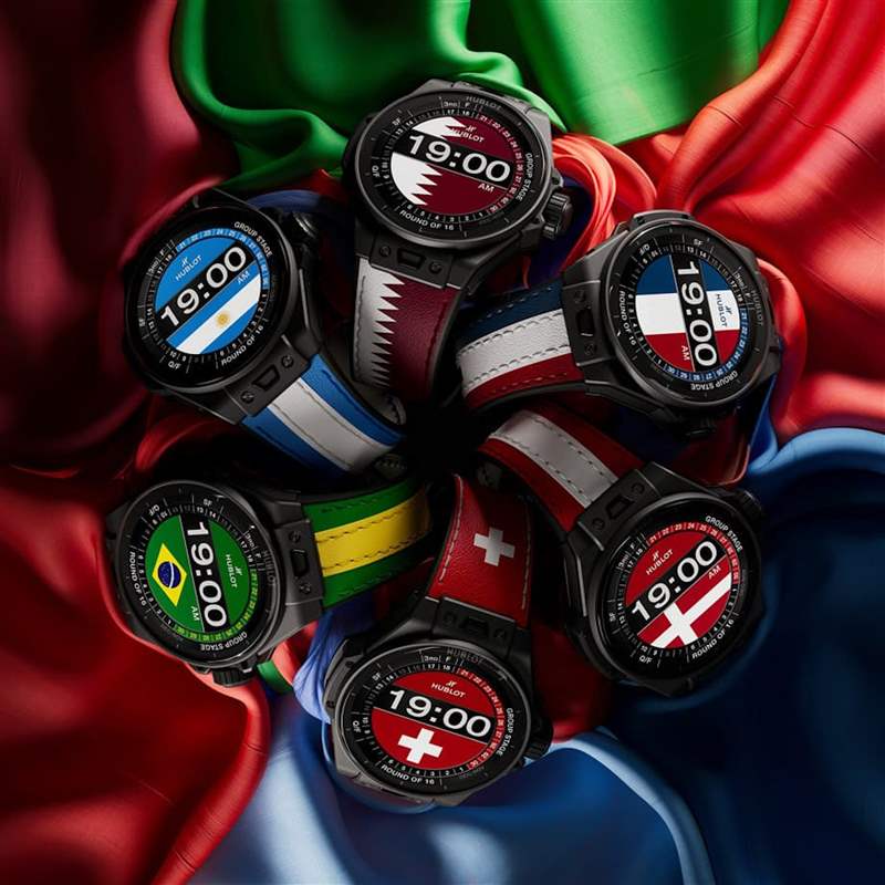世界杯2022｜HUBLOT打造限量智能手表32國(guó)桌面與表帶供球迷撐場(chǎng)-復(fù)刻表