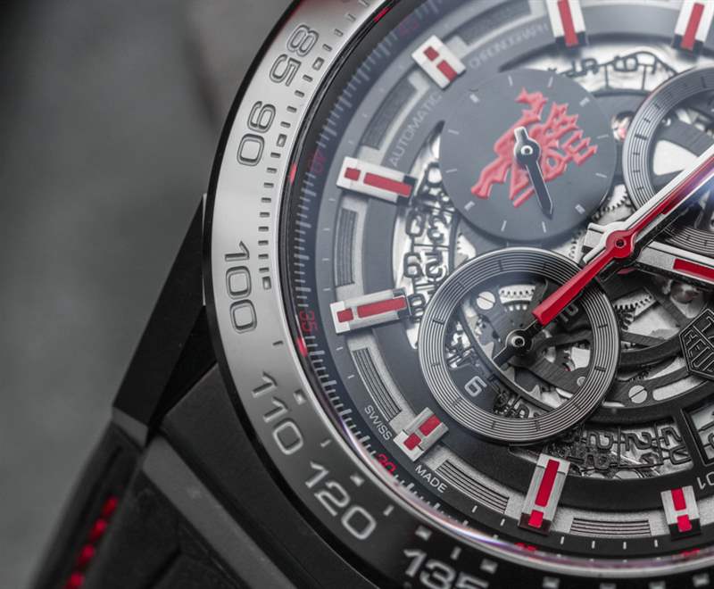 泰格豪雅 Carrera Heuer 01 Manchester United Red Devil 手表上手-復刻表