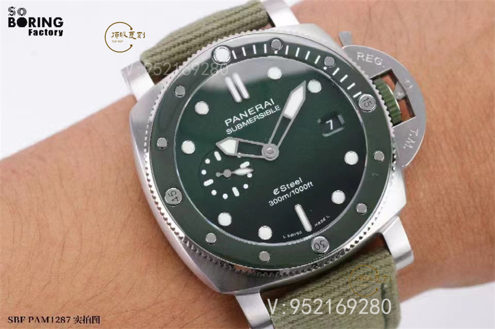 SBF廠(VS廠)沛納海pam1287綠潛行44mm腕表評測-復刻表