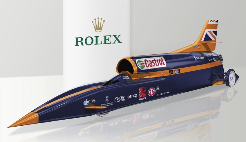 用于Bloodhound SSC 1000 MPH汽車的勞力士計(jì)時(shí)碼表和車速表:這就是現(xiàn)代勞力士?jī)x表盤儀表的樣子-復(fù)刻表