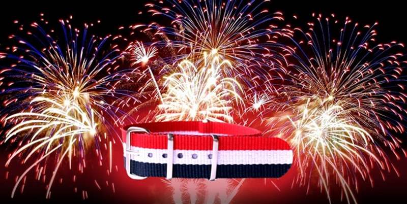 7月4日的紅色、白色和藍(lán)色北約表帶 7月4日的紅色、白色和藍(lán)色北約表帶-復(fù)刻表