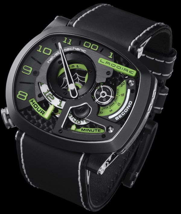 Ladoire_BlackWidow_MrGreen_Dial_ 拉多爾黑寡婦“格林先生”限量版手表-復刻表