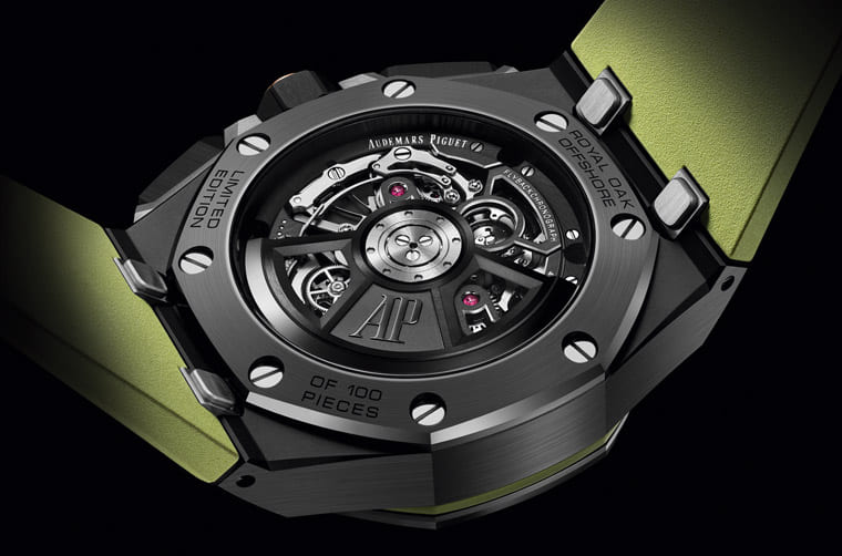 AP皇家橡樹離岸型陀飛輪計(jì)時碼表改黑陶瓷殼搭綠色新裝上陣-復(fù)刻表