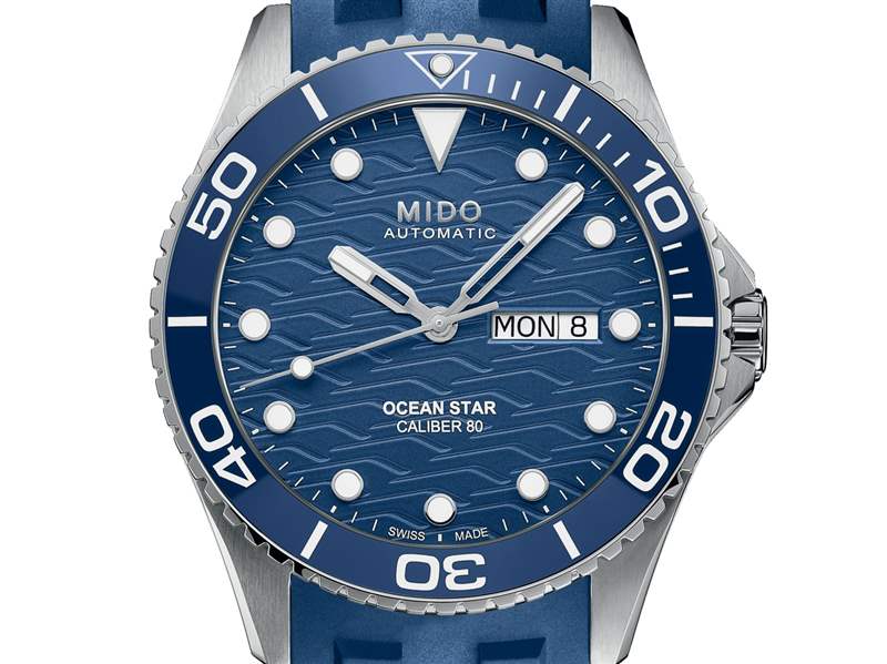 Mido推出Ocean Star 200C Ocean Blue藍(lán)色潛水腕表-復(fù)刻表
