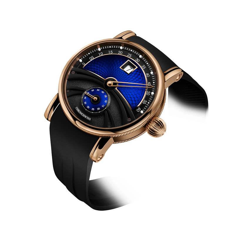 Chronoswiss推出Delphis Oracle數(shù)字跳時腕表：藍色琺瑯與璣鏤工藝-復(fù)刻表