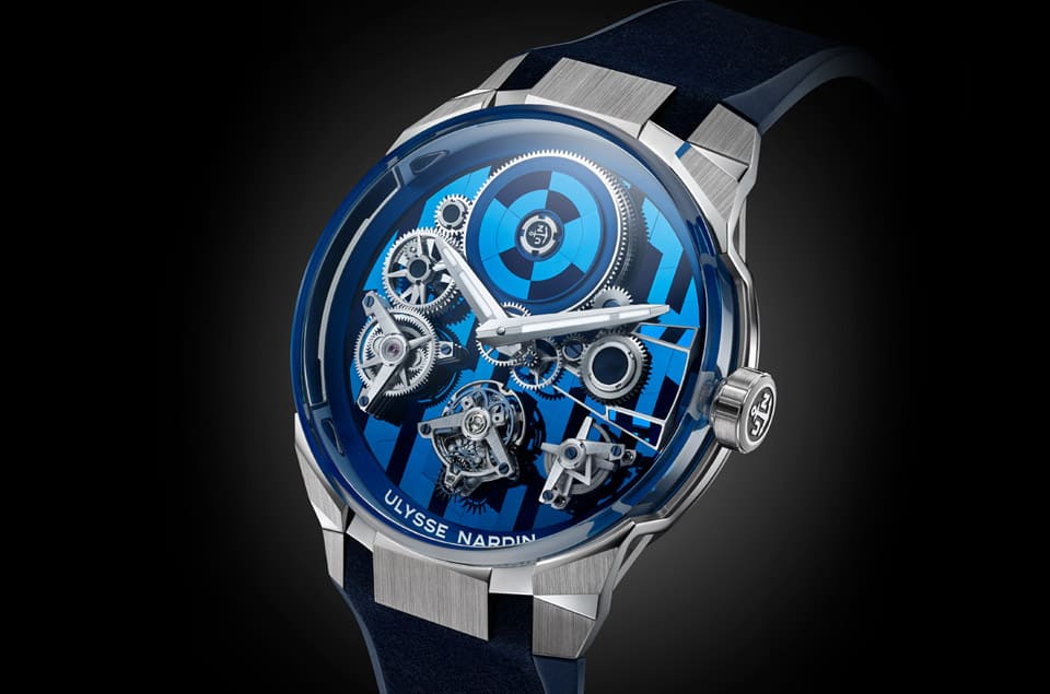 雅典表Blast陀飛輪面盤融入矽質細工鑲嵌連表背也都用矽片裝飾-復刻表