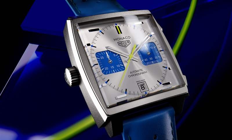 法國(guó)賽車藍(lán)來(lái)了,TAG Heuer Monaco計(jì)時(shí)碼表限量新色亮相-復(fù)刻表