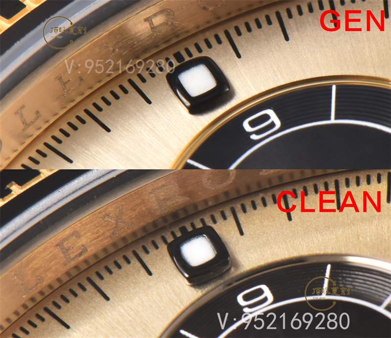 C廠余文樂真假對(duì)比,Clean廠勞力士余文樂4130做工對(duì)比正品一眼假嗎-復(fù)刻表