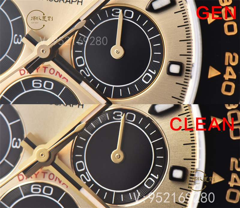 C廠余文樂真假對(duì)比,Clean廠勞力士余文樂4130做工對(duì)比正品一眼假嗎-復(fù)刻表