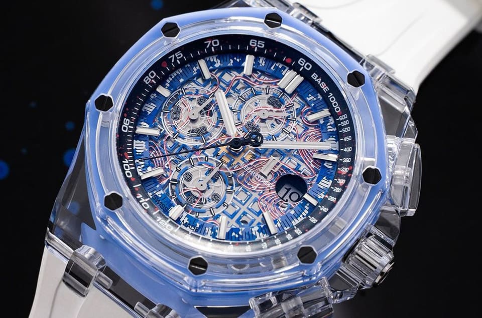 超吸睛！主打迷彩軍事風的透明皇家橡樹離岸型計時碼表-復刻表