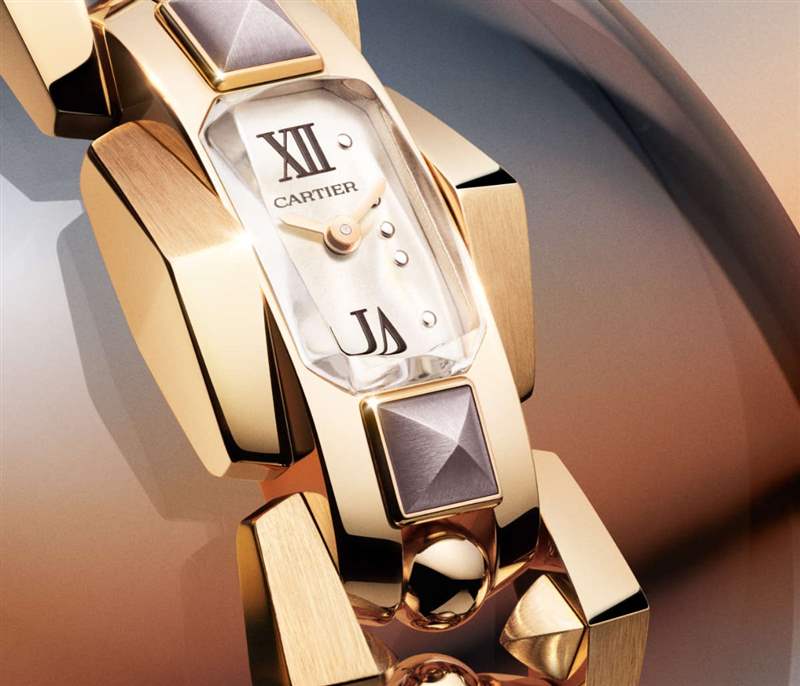 Cartier推出5枚Mécabille高級(jí)珠寶腕表：寶石滾珠與方釘元素-復(fù)刻表