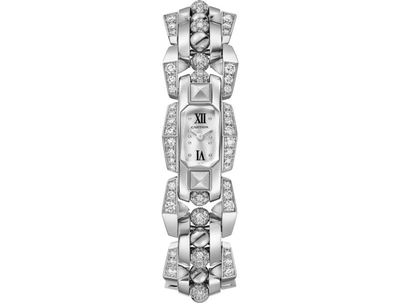 Cartier推出5枚Mécabille高級(jí)珠寶腕表：寶石滾珠與方釘元素-復(fù)刻表
