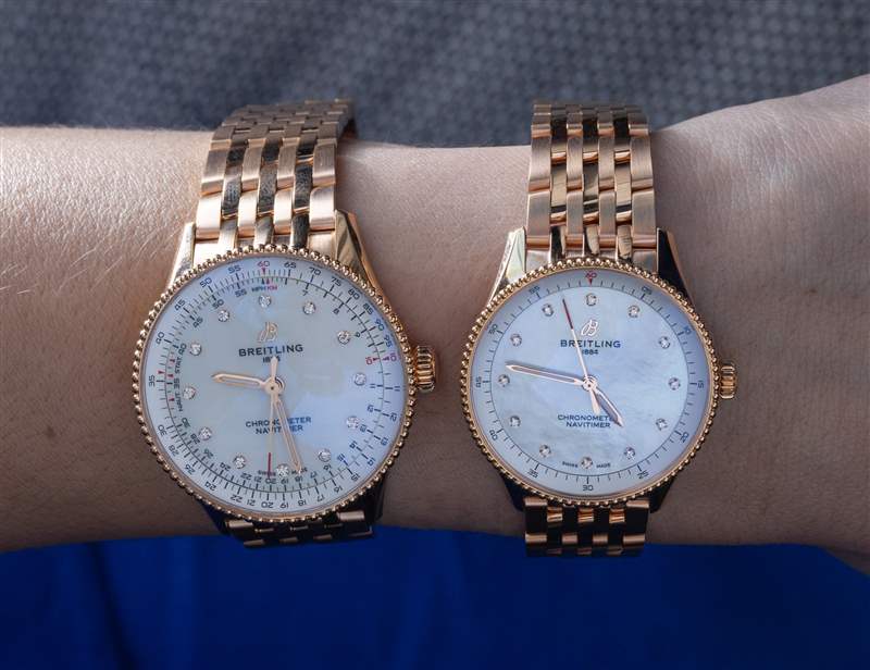 首次上手體驗(yàn):百年靈Navitimer 36和32腕表專為女性打造-復(fù)刻表