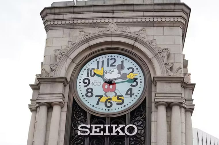 東京銀座SEIKO House期間限定迪士尼米老鼠鐘樓只展出到這一天-復刻表