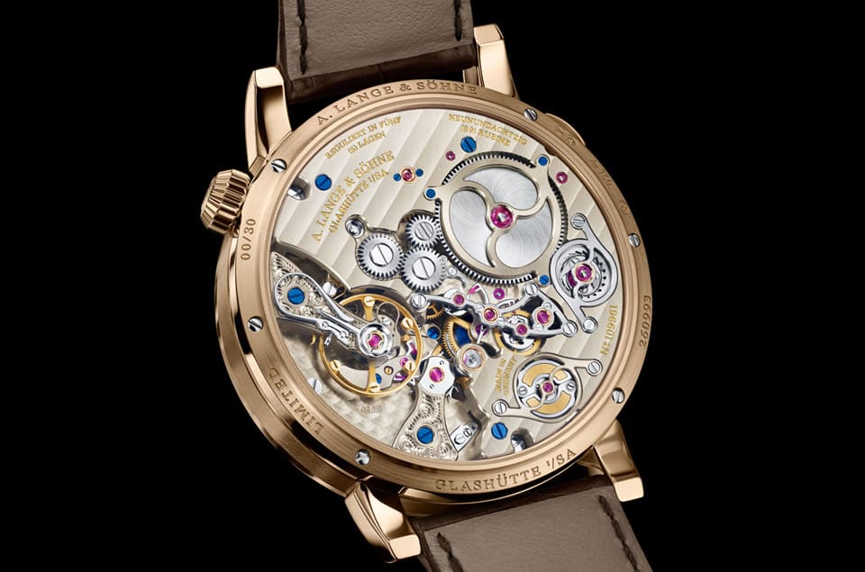 朗格Zeitwerk十進制三問表改采品牌獨家蜂蜜金材質亮相-復刻表